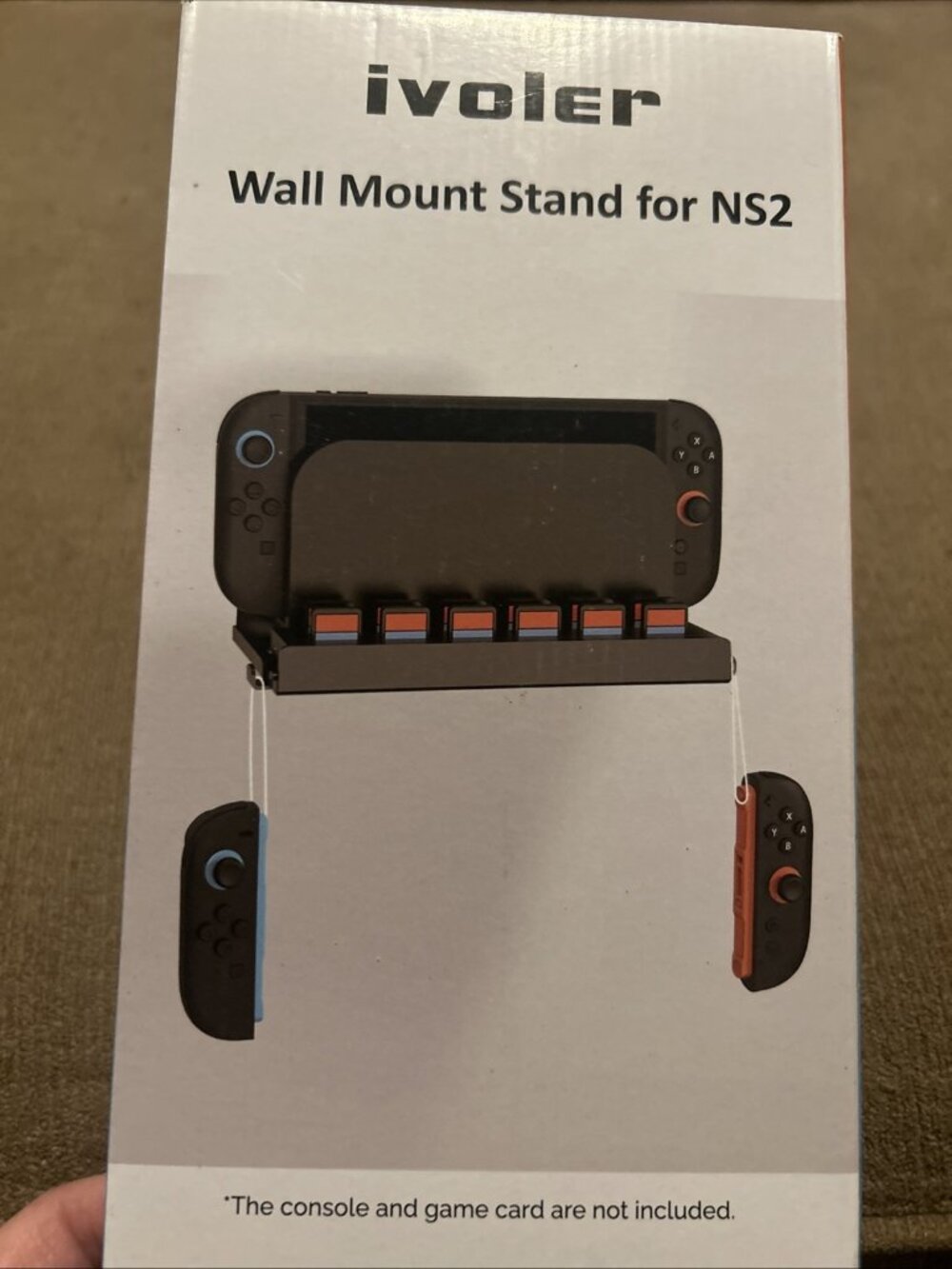 Wall Mount for Nintendo Switch 2 NS2 w/ 12 Game Holders 2 Controller Hooks